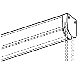 Graphic showing a twist&Fit roman blind headrail